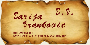 Darija Vranković vizit kartica